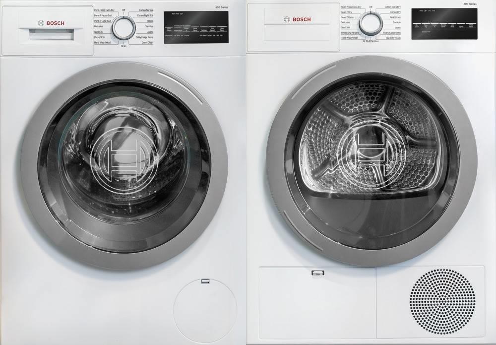 Bosch 500 Series Front Load WHT Washer & Dryer Set WAT28401UC / WTG864