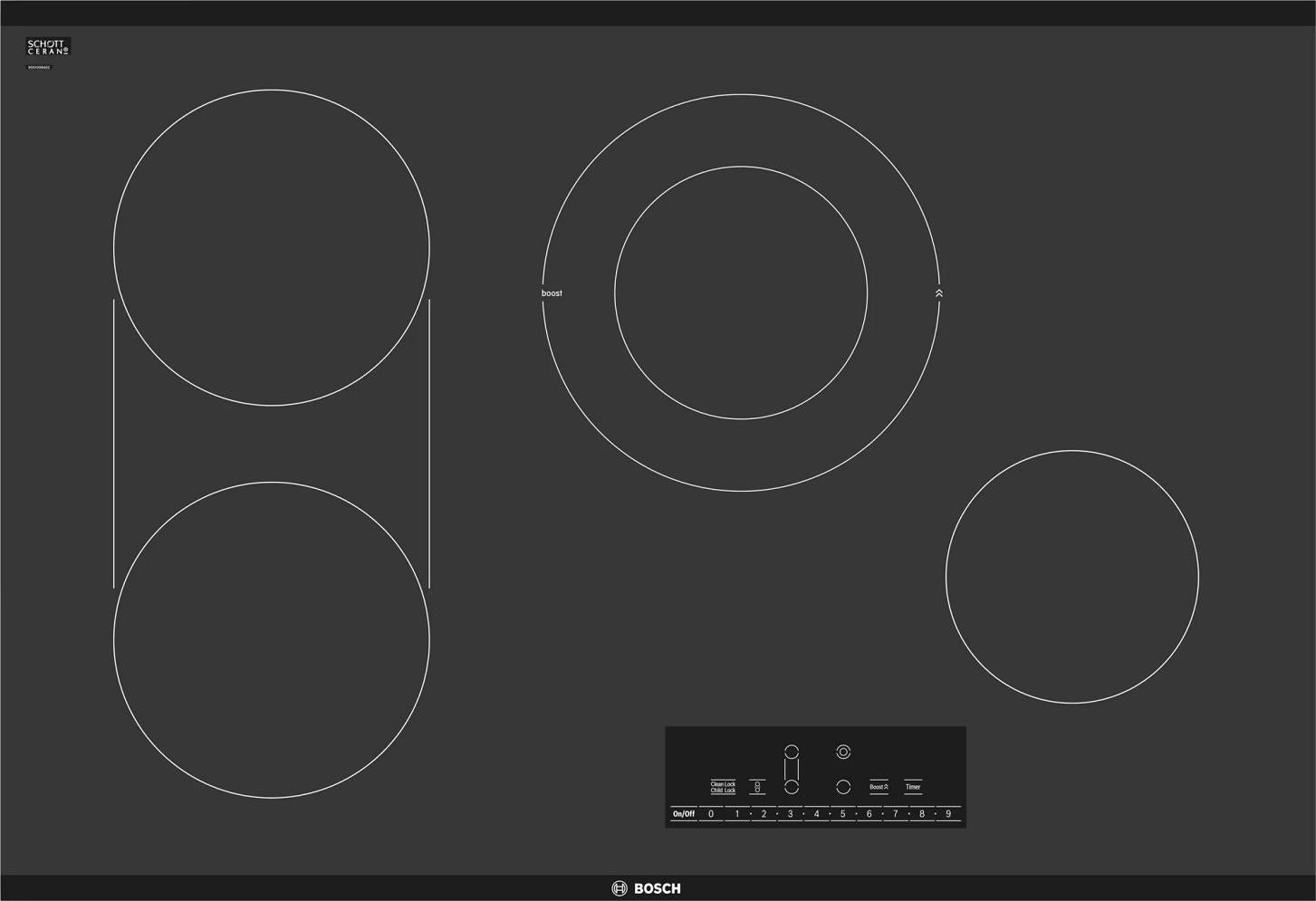 Bosch 800 Series NET8069UC 30" Electric Cooktop With a Full Manufactur ...