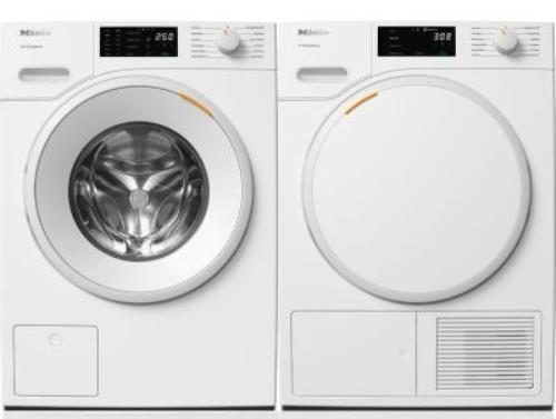 Miele 24" White Front Load Washer and Dryer Set WWD160 / TXD160WP Full Warranty