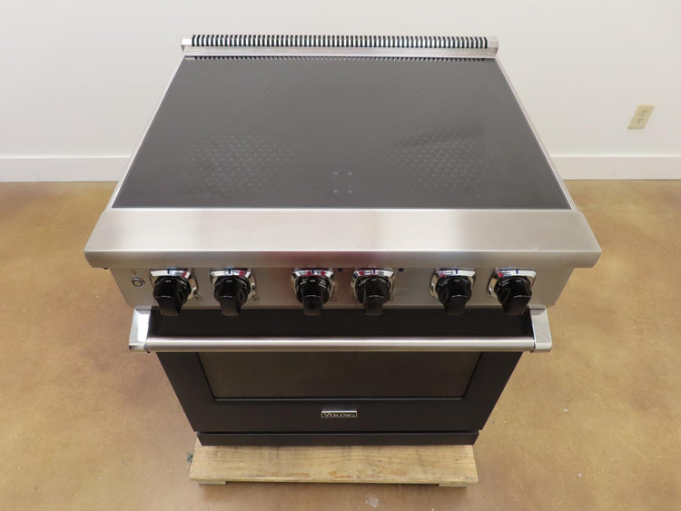 Viking 5 Series VIR53024BCS 30 Inch Freestanding Induction Cast Black Range