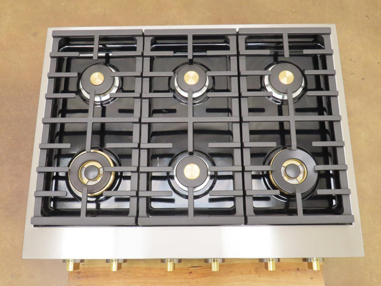 Monogram Statement Series ZGU366NT2SS 36" Slide-In Professional Gas Rangetop Pic