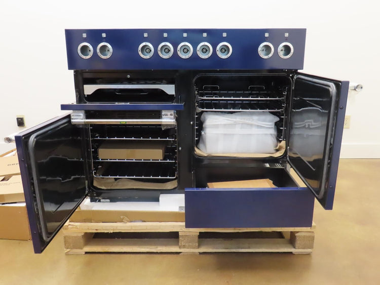 AGA Mercury AMC48DFBBY 48" Freestanding Dual Fuel Blueberry Range With 5 Burners