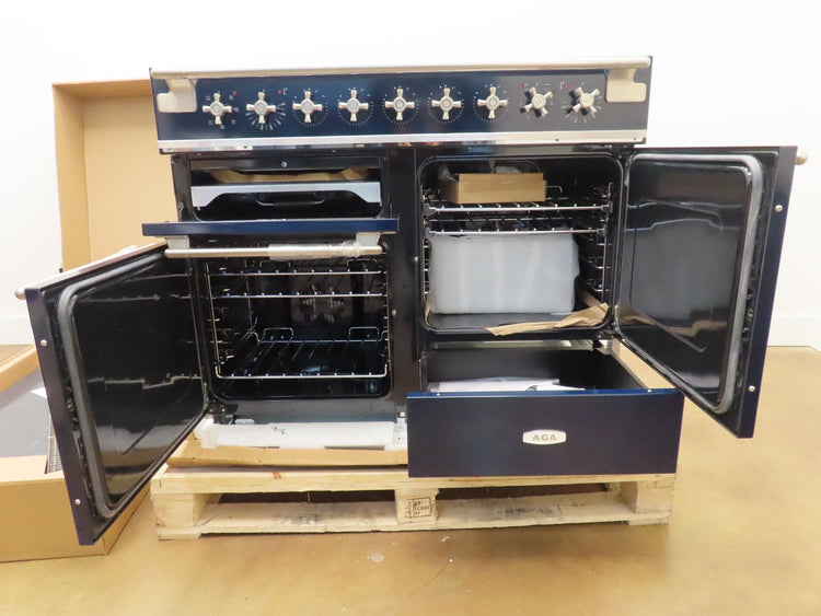 AGA Elise AEL481ININD 48" Freestanding Induction Indigo Range Triple Oven