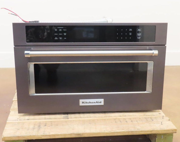 KitchenAid KMBP100EBS 27" Single Black Stainless Steel Electric Wall Oven