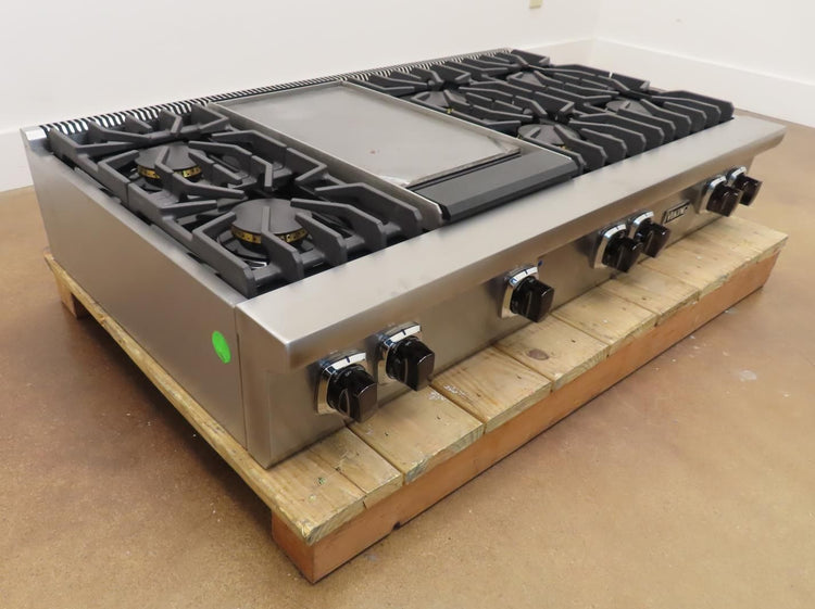 Viking 5 Series VRT5486GSS 48" TruPower Plus + Griddle Gas Rangetop 2024 Model