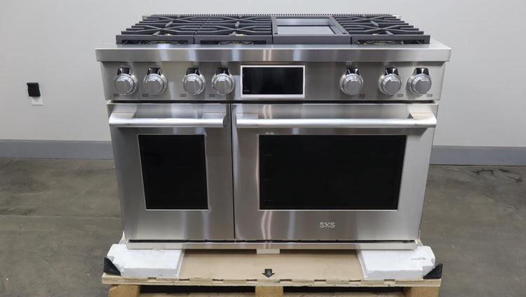 Signature Kitchen Suite 48" Double Oven Dual Fuel Convection Range SKSDR480GS