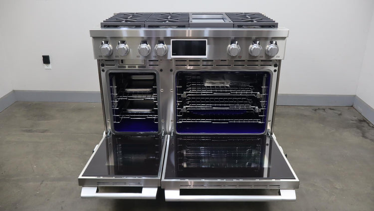 Signature Kitchen Suite 48" Double Oven Dual Fuel Convection Range SKSDR480GS