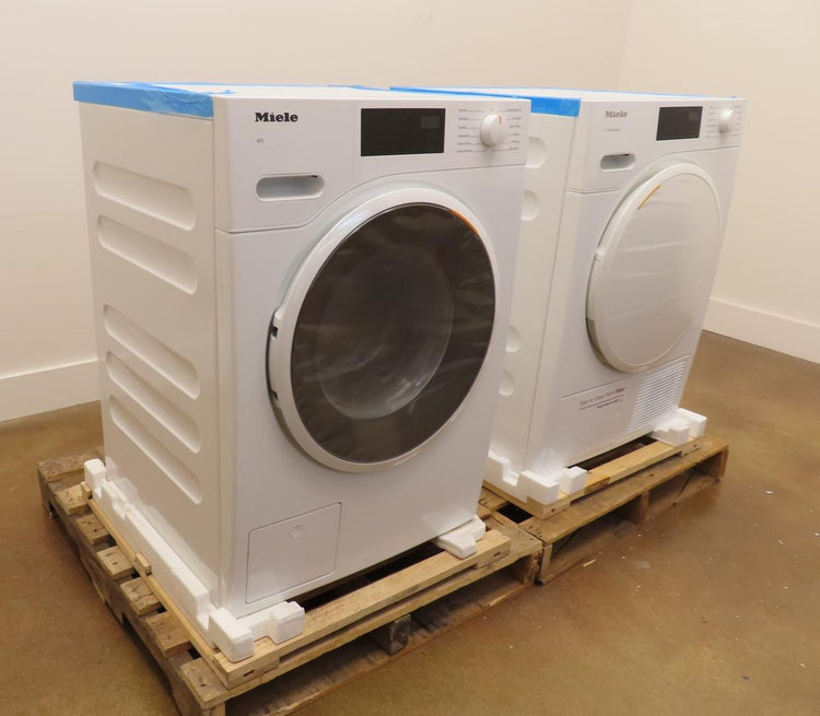 Miele 24" White Front Load Washer and Dryer Set WWD160 / TXD160WP Full Warranty