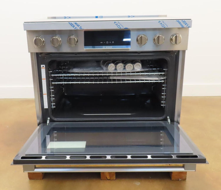 Bosch 800 Series HIS8655U 36 In Slide-In Induction Stainless Range Full Warranty