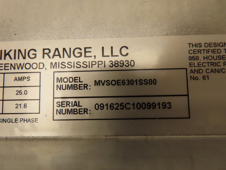 Viking RVL Series MVSOE6301SS 30 Inch Single Convection Electric Wall Oven