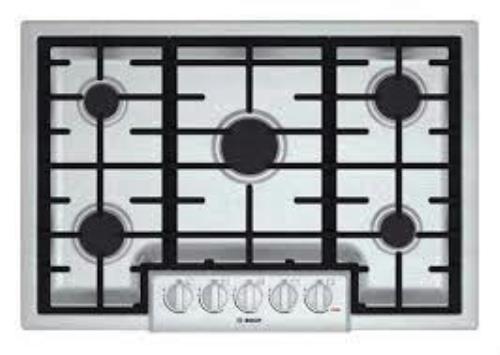 Bosch 800 30" SS Low Profile Cast Iron 5 Sealed Burners Gas Cooktop NGM8055UC