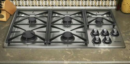 Dacor Renaissance 36" 5 Burners Stainless Natural Gas Cooktop RGC365SNG