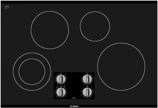 Bosch 500 Series NEM5066UC 30" 4 Cooking Zones BLK Smoothtop Electric Cooktop