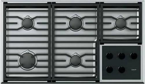 NIB Wolf CG365TS 36" 5 Dual-Stacked Sealed Burners Transitional Gas Cooktop