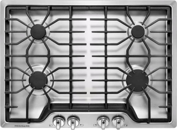 Frigidaire FFGC3026SS 30 Inch 4 Sealed Burners Cast Iron Grates Gas Cooktop