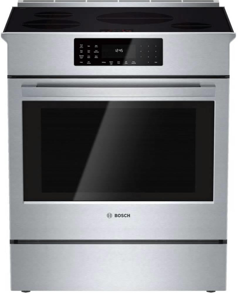 Bosch 800 DLX 30" 4Induction Elements Convection Slide-In Range HII8055U Perfect