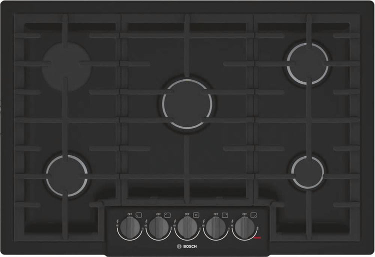 Bosch 800 Series 30" Optisim 5 Burner Red LED Indicator Gas Cooktop NGM8046UC