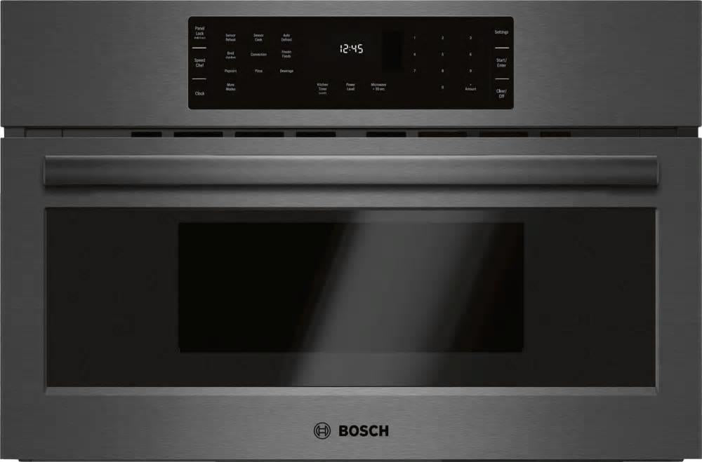 Bosch 800 Series 30" Convection Black Stainless Speed Oven HMC80242UC Excellent