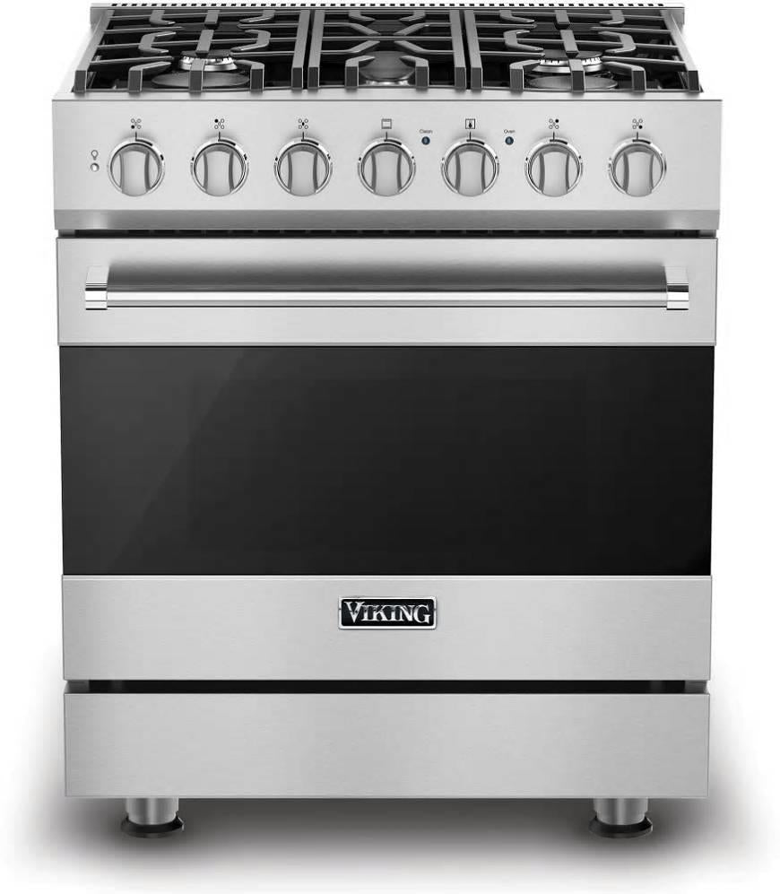 Viking 3 Series '24 30" 5 Sealed Burners Freestanding Gas Range RVGR33025BSS