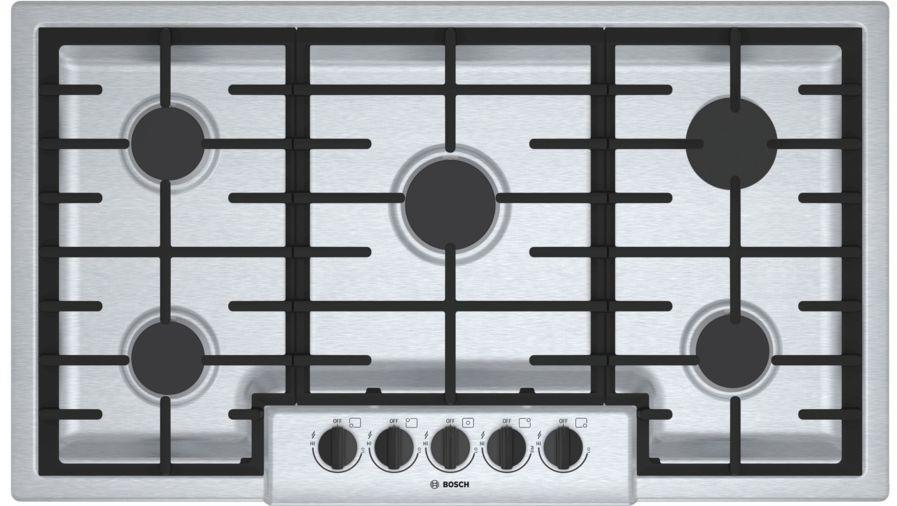 Bosch 500 Series 36'' Gas Cooktop Sealed Burners Stainless Steel NGM5656UC