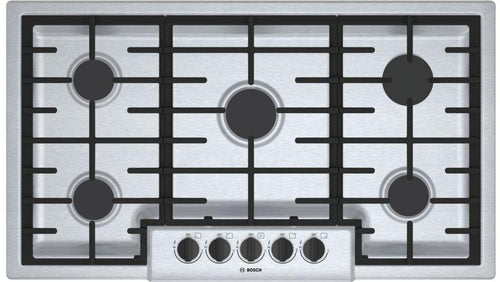 Bosch 500 Series 36'' Gas Cooktop Sealed Burners Stainless Steel NGM5656UC IM