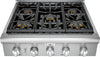 Thermador Professional Series PCG305W 30" Gas Rangetop 5 Pedestal Star®Burners