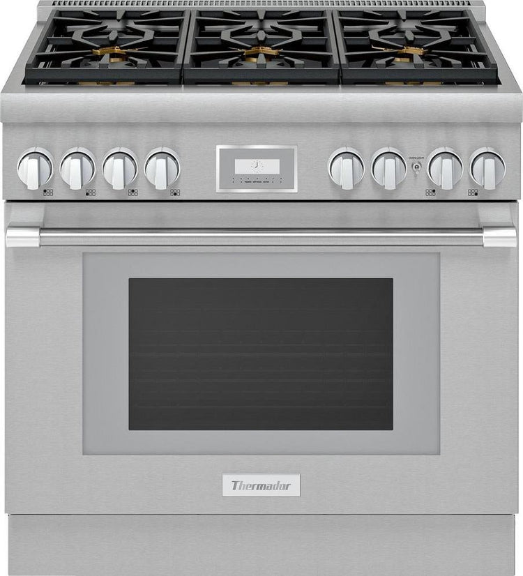 Thermador Pro Harmony Professional 36" 5 Cu.Ft Smart Dual Fuel Range PRD366WHU