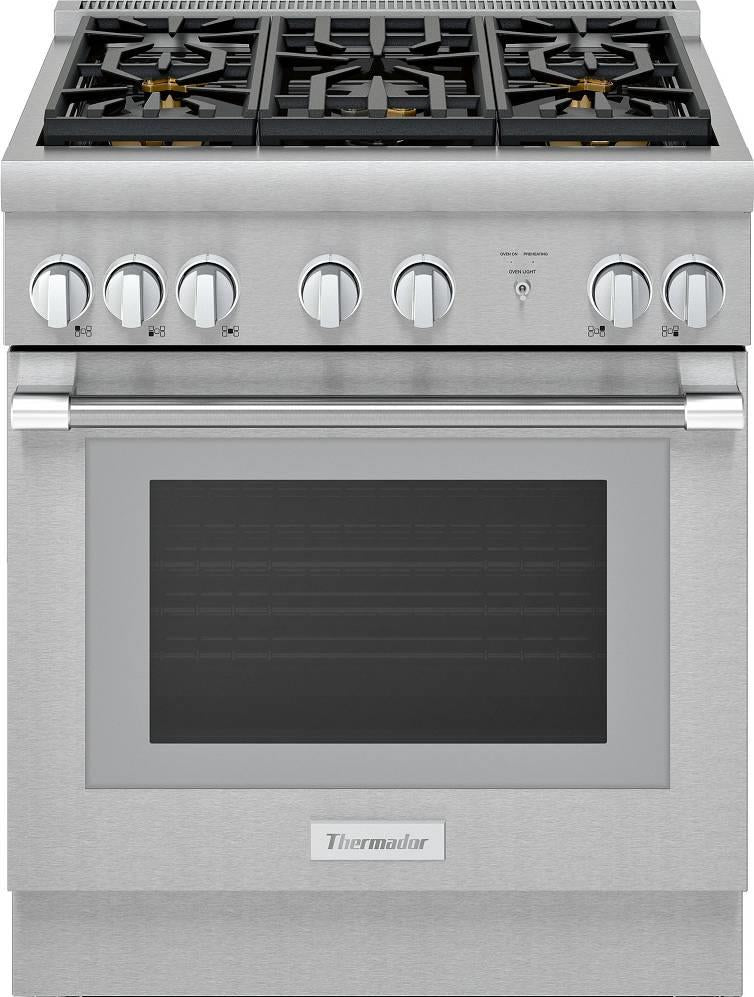 Thermador Pro Harmony 30" SS 5 Sealed Star Burners Pro-Style Gas Range PRG305WH