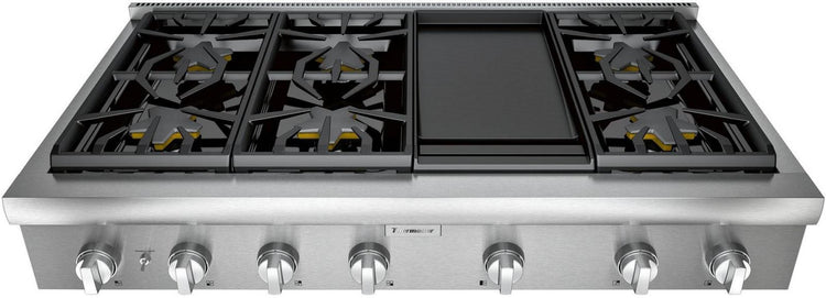 Thermador Professional Series SS 48" 6 Star Burner + Griddle Rangetop PCG486WD