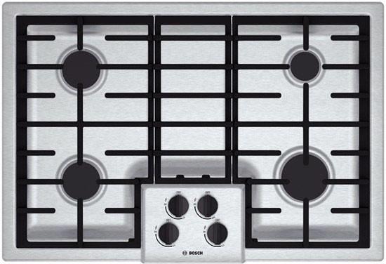 *Bosch 500 Series 30" 4 Sealed Burner Low-Profile SS Gas Cooktop NGM5055UC