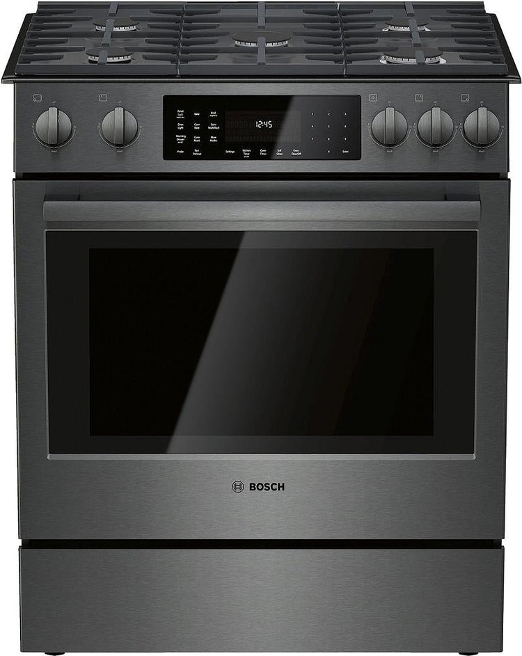 Bosch 800 Series HGI8046UC 30" Slide-In Gas Black Stainless Range Full Warranty