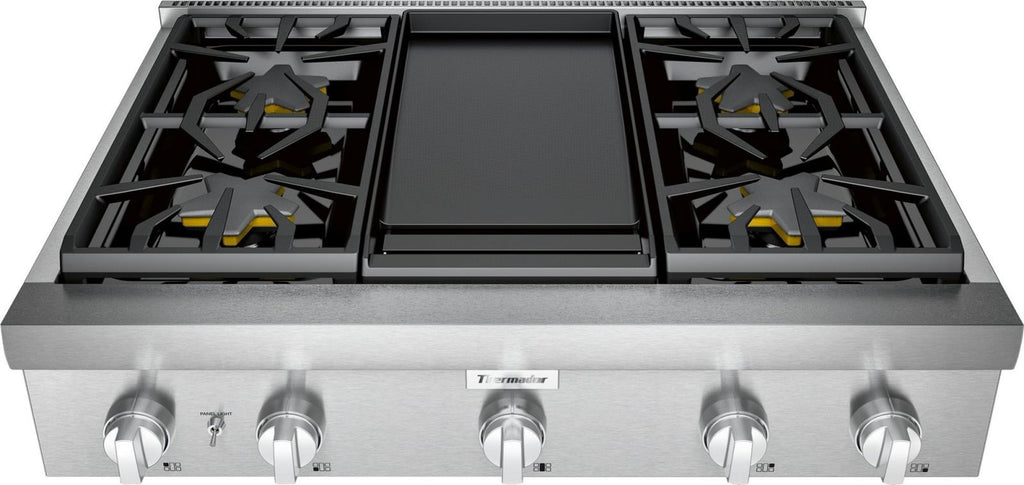 Thermador Professional Series PCG364WD 36" Rangetop 4 Pedestal Star® Burner IMGS
