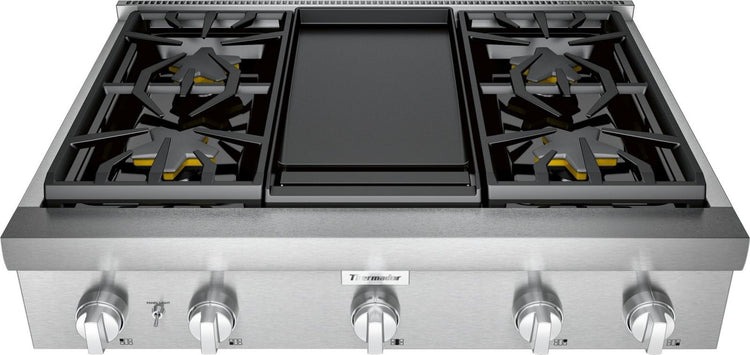 Thermador Professional Series PCG364WD 36" Rangetop 4 Pedestal Star® Burner IMGS