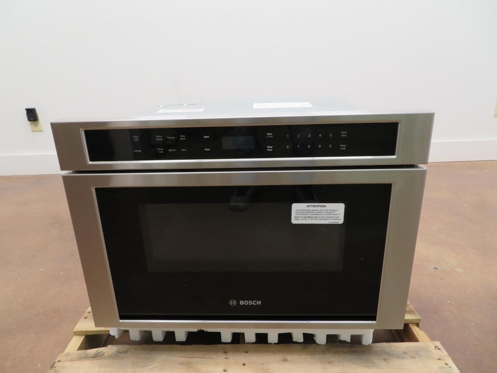 Bosch 800 Serie 24" Built-in Microwave Drawer HMD8451UC Glass Touch Controls IMG