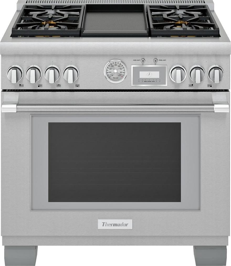 Thermador Pro Grand Professional Series 36" Freestanding SS Gas Range PRG364WDG