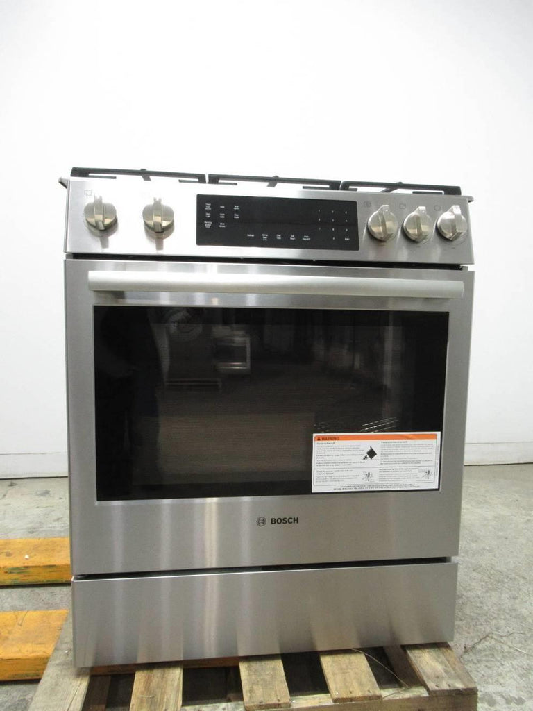 Bosch 800 Series 30" SS Convection Technology Slide-In Gas Range HGI8056UC