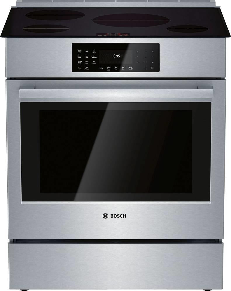 Bosch 800 Series 30" Slide-In Induction Range HII8056U Perfect Front