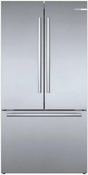 Bosch 800 Series 36" LED 21 cu.ft. Smart French Door Refrigerator B36CT80SNS