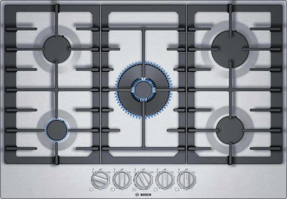 Bosch 800 Series 30" SS Flame Select 5-Burner Gas Cooktop NGM8057UC Perfect