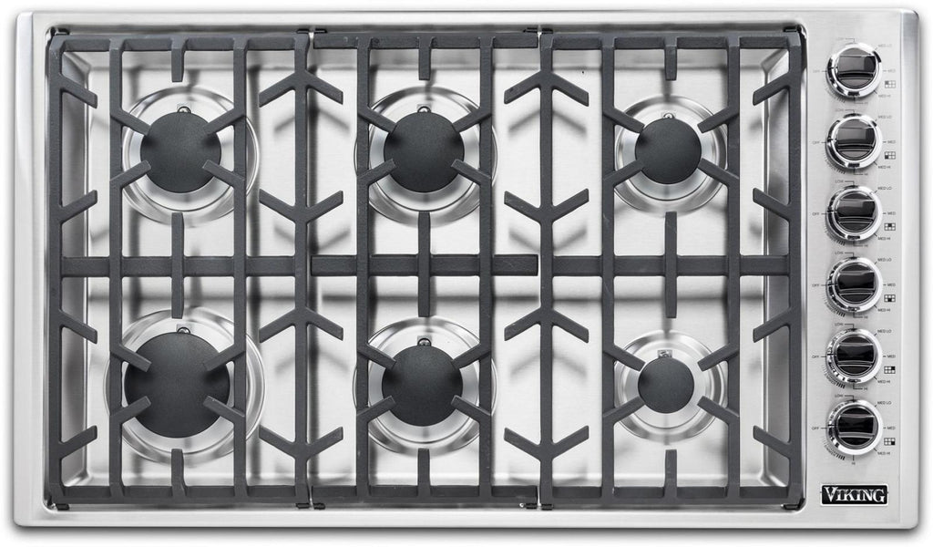 Viking Professional 5 Series 36" S. Steel 6 Burners Gas Cooktop VGSU53616BSS