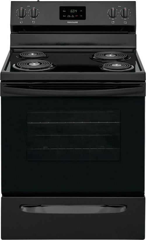 Frigidaire 30 Inch 4 Upswept Coil Cooktop Freestanding Electric Range FCRC3012AB