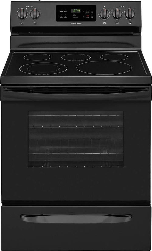 Frigidaire 30 Inch Black 5 Heating Elements Smoothtop Electric Range FFEF3054TB