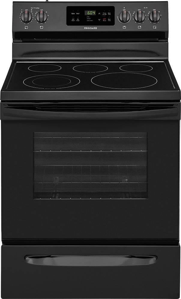 Frigidaire 30 Inch Black 5 Heating Elements Smoothtop Electric Range FFEF3054TB