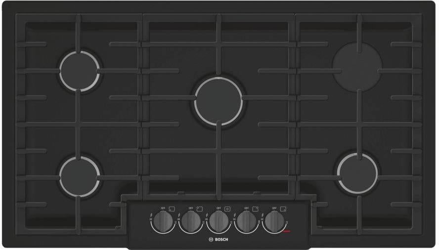 Bosch 800 Series 36" Black 5 Sealed Burners Gas Cooktop NGM8646UC FullWarranty