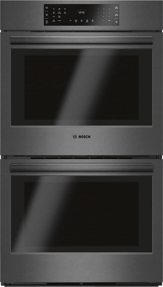 Bosch 800 Series 30" BLK SS Self-Cleaning Double Convection Wall Oven HBL8642UC