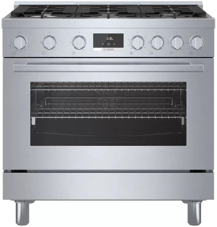 Bosch 800 Series HGS8655UC 36" Stainless Gas Range with 6 Sealed Burners