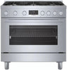 Bosch 800 Series HGS8655UC 36" Stainless Steel Gas Range with 6 Sealed Burners