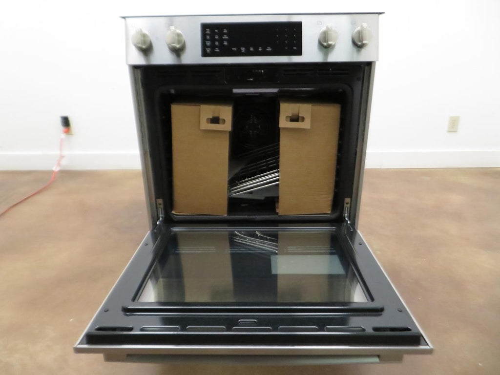 Bosch 800 Series 30" Warming Zone Slide-In Electric Range HEI8056U Perfect front