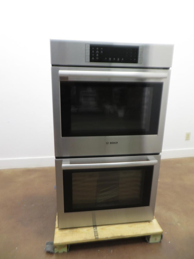 Bosch 800 Series 30" Double Electric Convection Wall Oven HBL8651UC Good Front