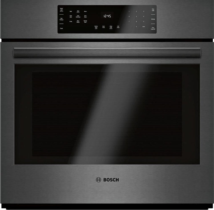 Bosch 800 Series 30" Smart Single Electric Black Stainless Wall Oven HBL8443UC